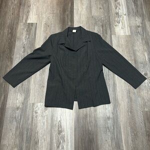 Women’s Rag Gray/black Pin Striped Blazer Size 16
